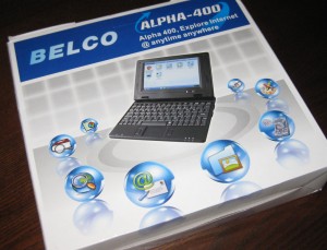 Belco Alpha-400 in its box