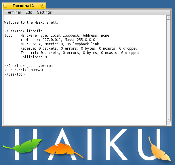 Haiku terminal and logo