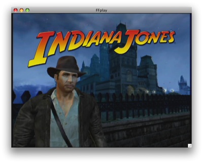 Screenshot of the attract mode Bink video from Indiana Jones and the Emperor's Tomb