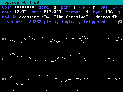 Open Cubic Player -- oscilloscopes