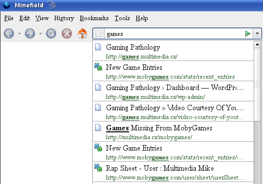 Firefox 3 / Minefield Smart URLs