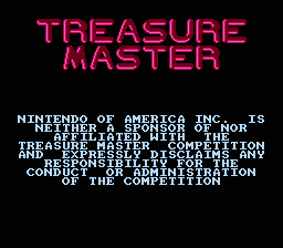 Treasure Master (NES) -- Disclaimers