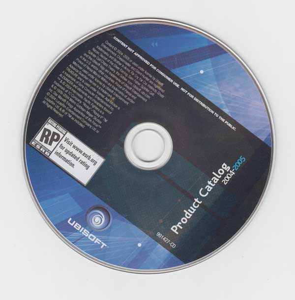 Ubisoft 2004 Product Catalog CD-ROM